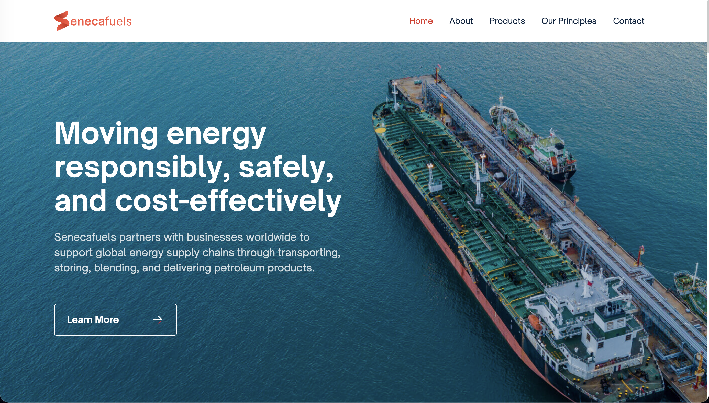 Senecafuels - Oil & Gas Corporate Website screenshot